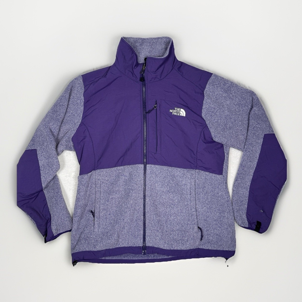 The North Face Denali Jacket Womens Large Purple Fleece Polartec ( Small Flaw )